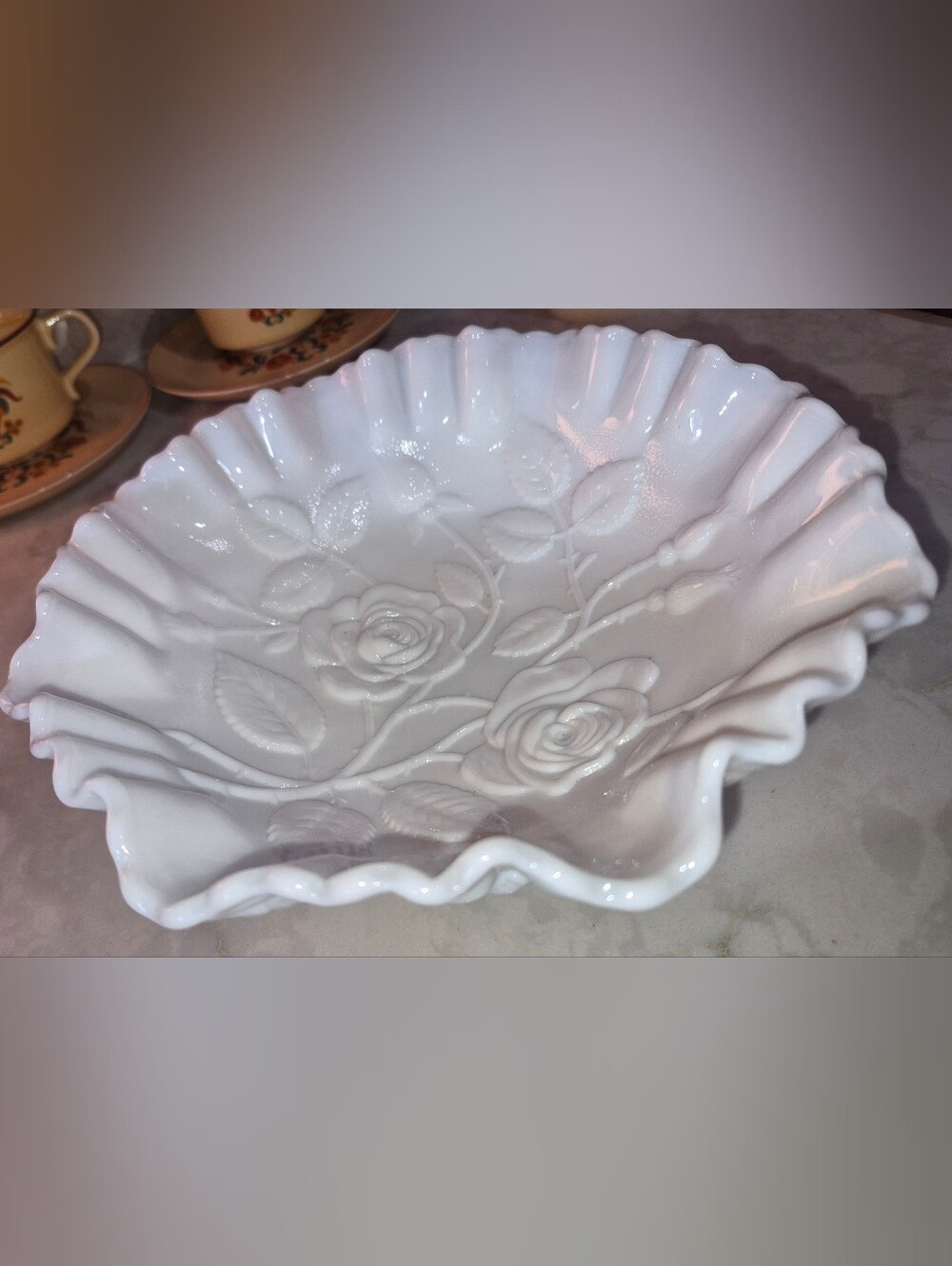 Vintage Imperial Glass Co. White Milk glass bowl, Excellent Condition